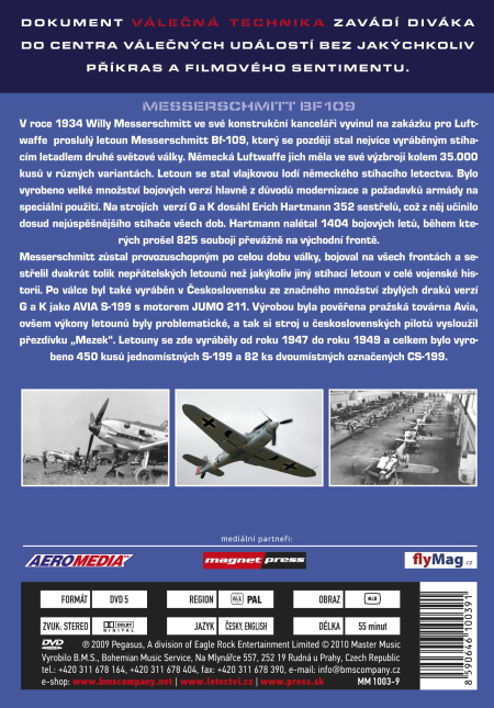 Válečná technika 2, Messerschmitt DVD