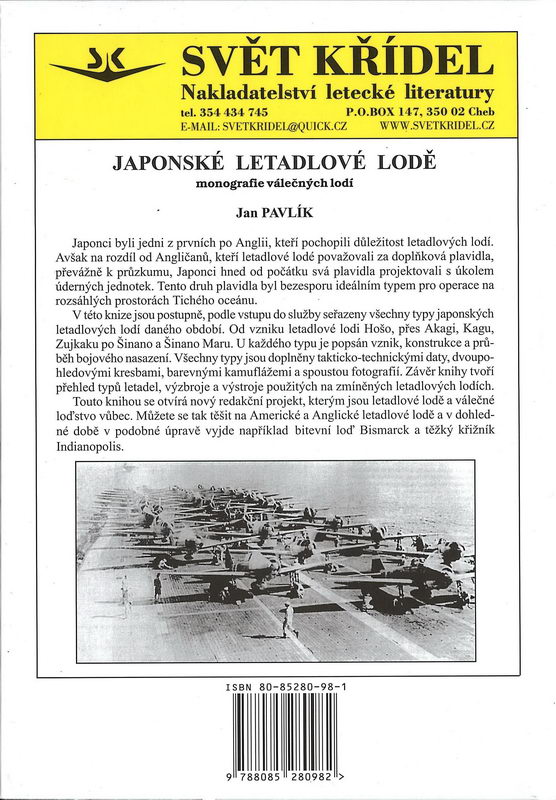 Japonské letadlové lodě z období II. sv. války - Monografie válečných lodí - Jan Pavlík