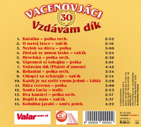 Vacenovjáci Vzdávám dík CD