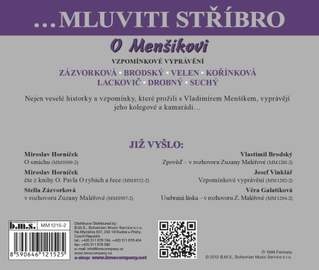Mluviti stříbro...O Menšíkovi, vzpomínkové vyprávění