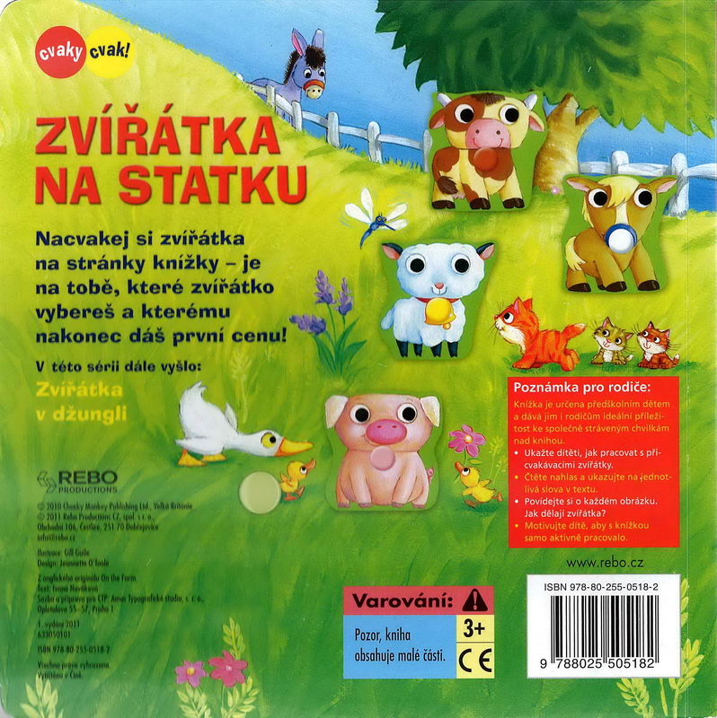 Zvířátka na statku - Knížka cvaky cvak