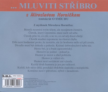 Mluviti stříbro Miroslav Horníček... tentokrát o smíchu
