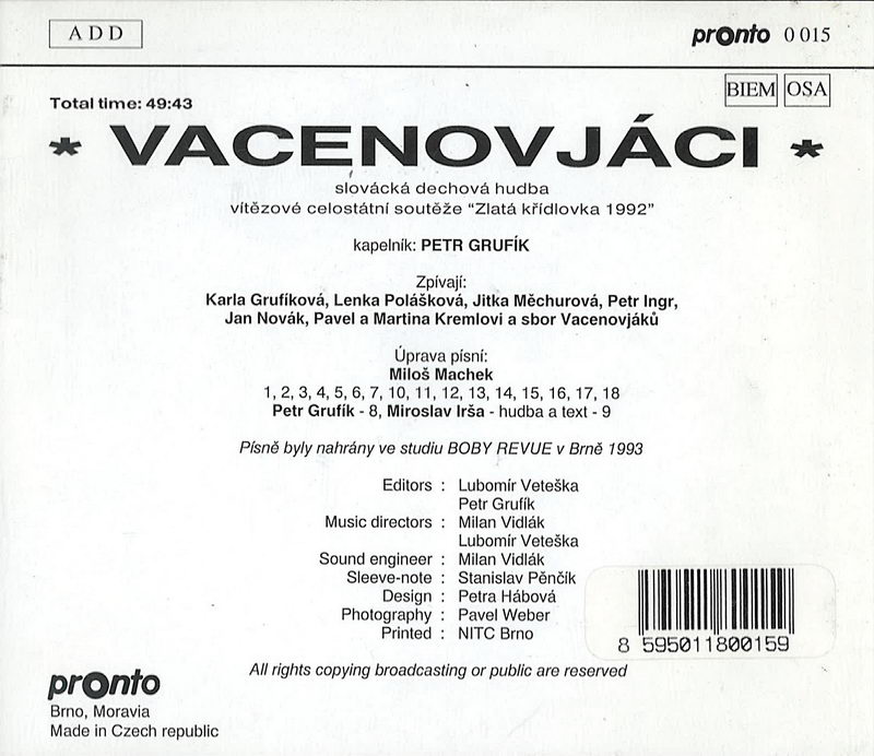 Vacenovjáci - CD