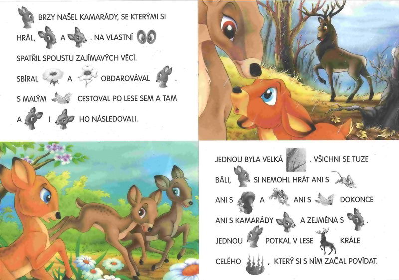 Bambi obrázkové čtení + 50 samolepek
