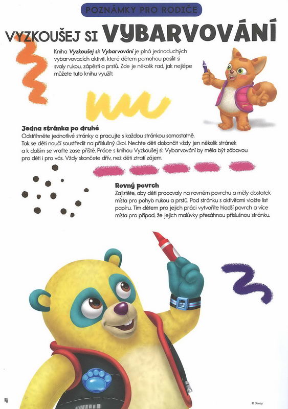 Disney Walt School Skills Vyzkoušej si vybarvování 1 Uč se s námi