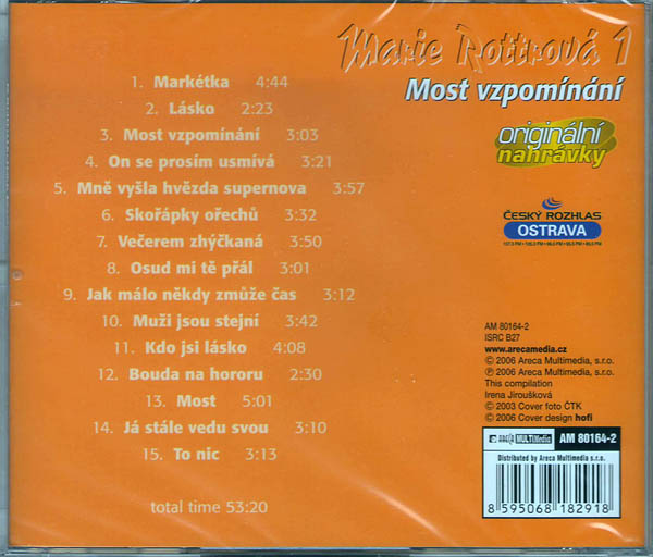 Marie Rottrová Most vzpomínání - CD