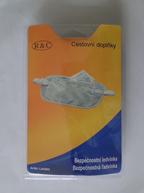 Cestovní bezpečnostní ledvinka pod oděv bílá