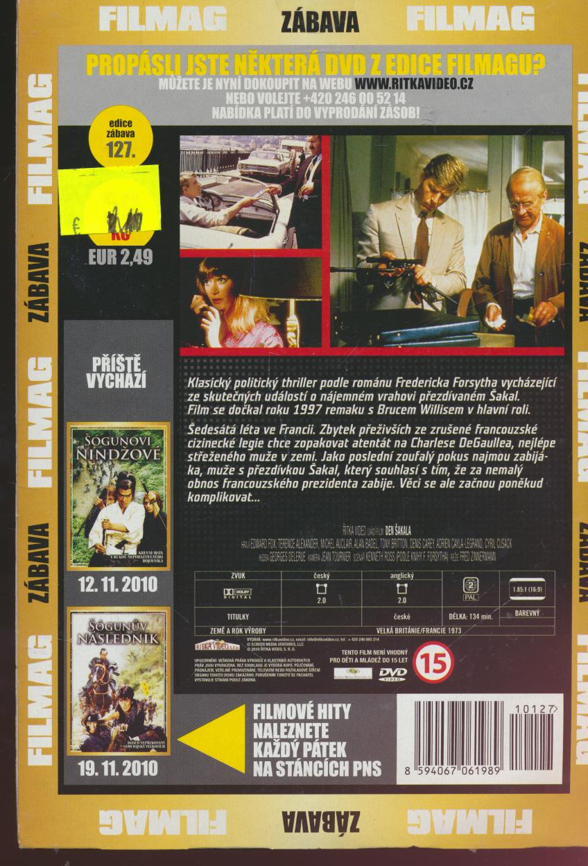 Den šakala DVD