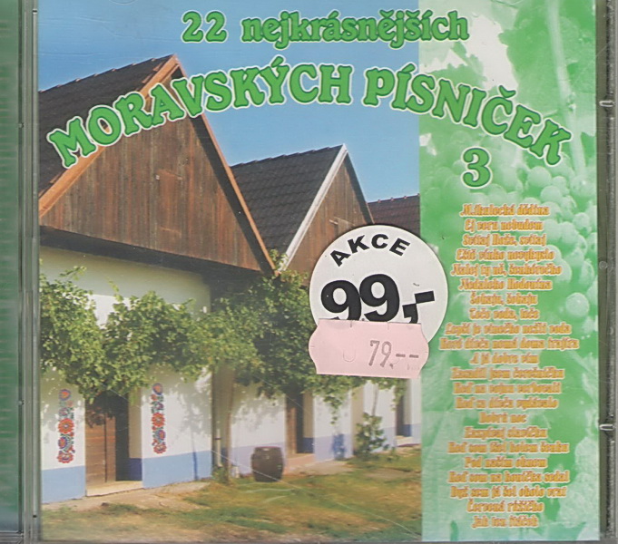 22 nejkrásnějších Moravských písniček 3 CD