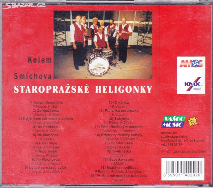 Staropražské heligonky kolem Smíchova 1 CD