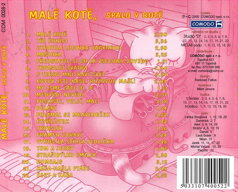 Malé kotě spalo v botě - CD