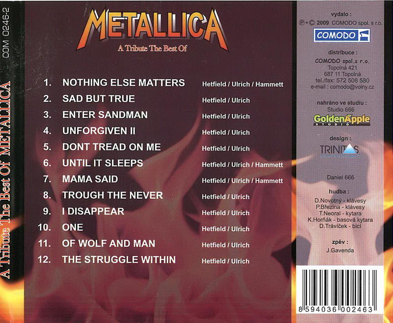 A Tribute The Best Of Metallica - CD cover