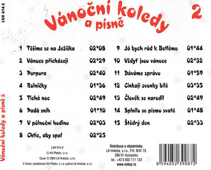 Vánoční koledy a písně 2 - CD