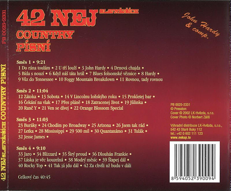 42 Nejslavnějších country písní - CD