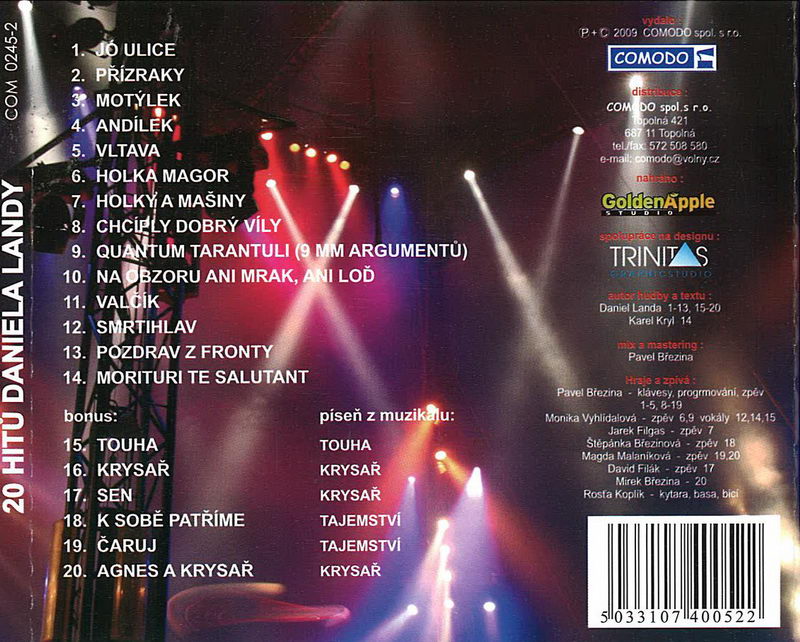 20 hitů Daniela Landy - CD cover