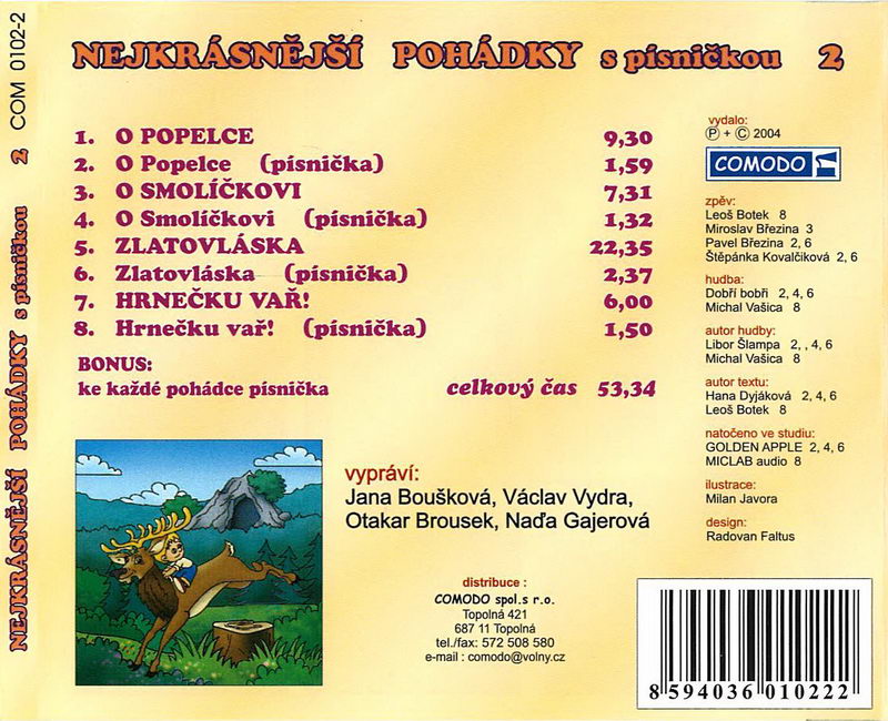 Nejkrásnější pohádky s písničkou 2 - CD