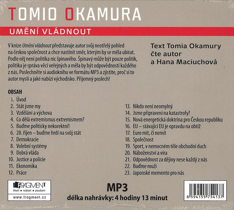 Tomio Okamura - Umění vládnout - Audiokniha