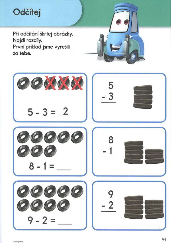 Disney Walt School Skills Odčítání Uč se s námi