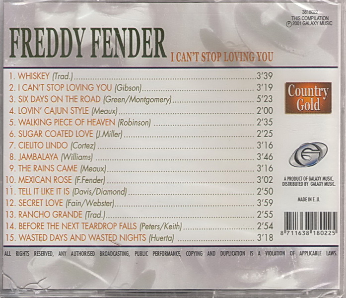 Freddy Fender Country Gold - CD