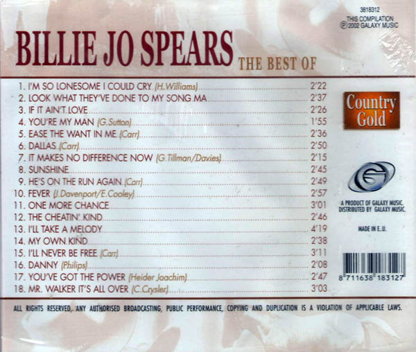 Billie Jo Spears - Country Gold The Best Of - CD