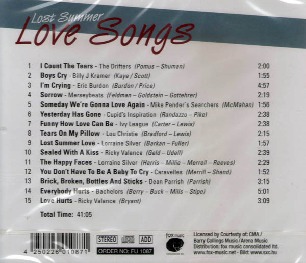 Lost Summer Love Songs - CD