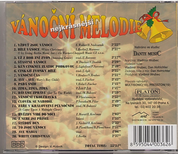 VÁNOČNÍ MELODIE nejkrásnější - CD