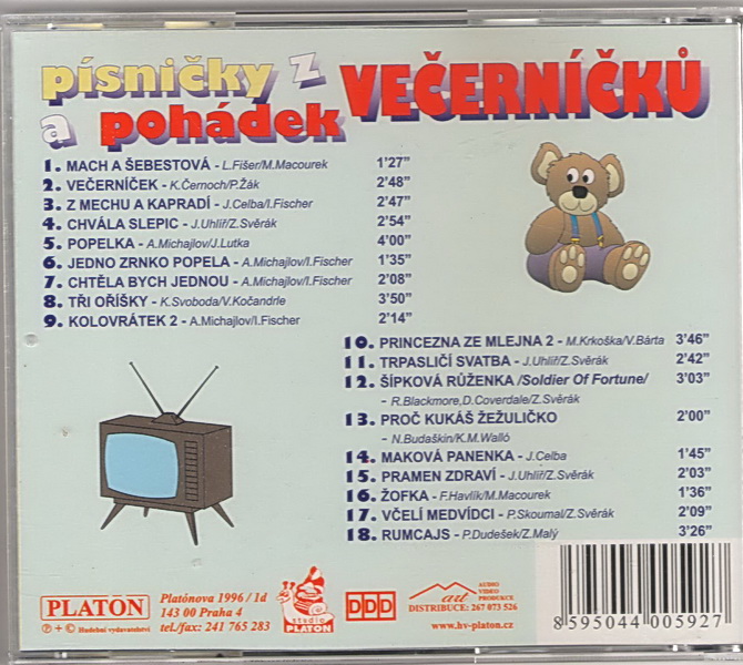 Písničky z večerníčků a pohádek - CD