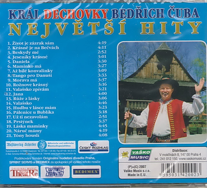 Bedřich Čuba - Největší hitovky - CD
