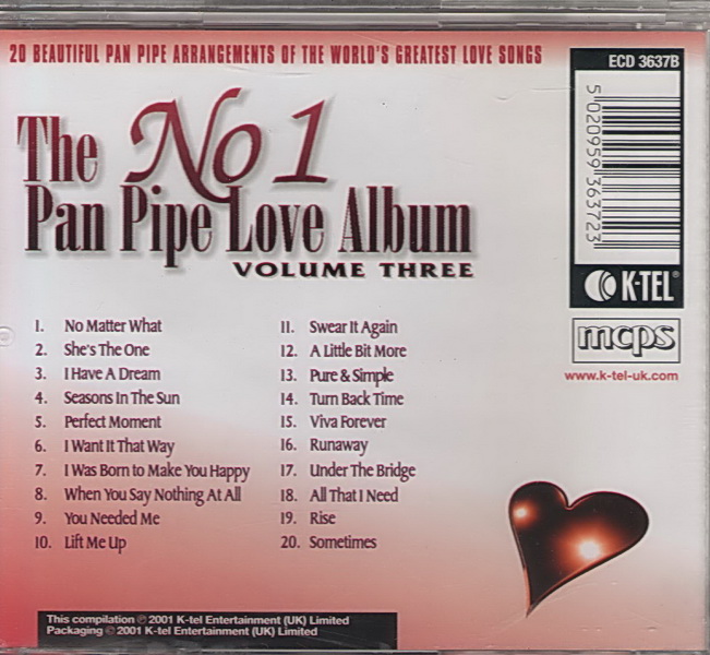 Pan Pipe love album - Vol. 3 - CD