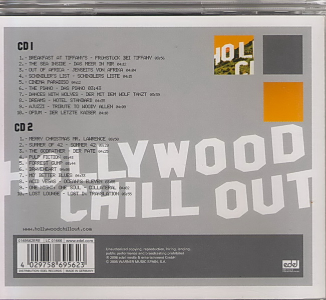 Hollywood chill out - CD
