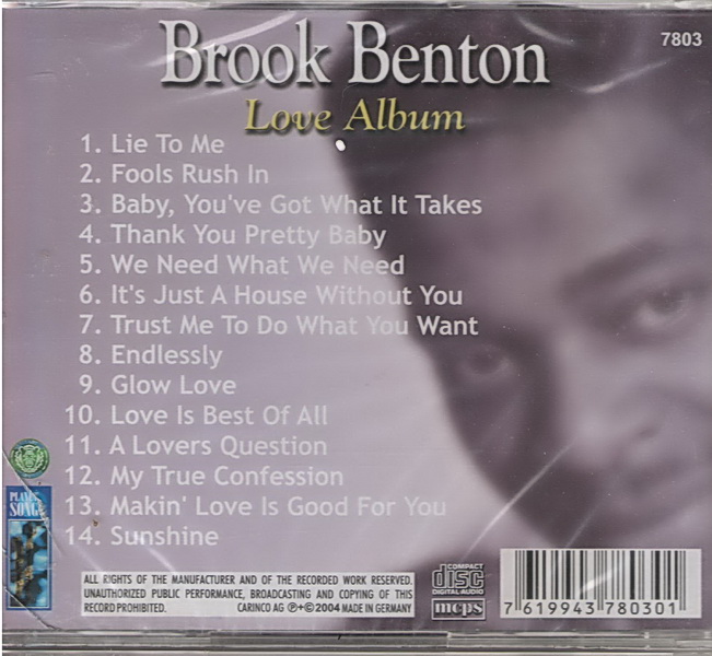 Brook Benton - Love album - CD