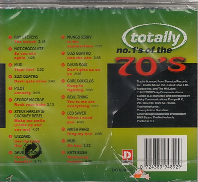 Totally No 1´s of the 70´s - CD