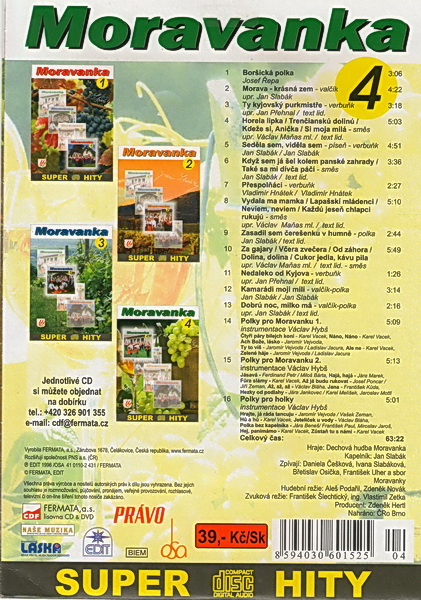 Moravanka 4 Super hity CD