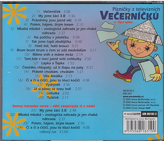 Písničky z televizních večerníčků v disco rytmu- CD