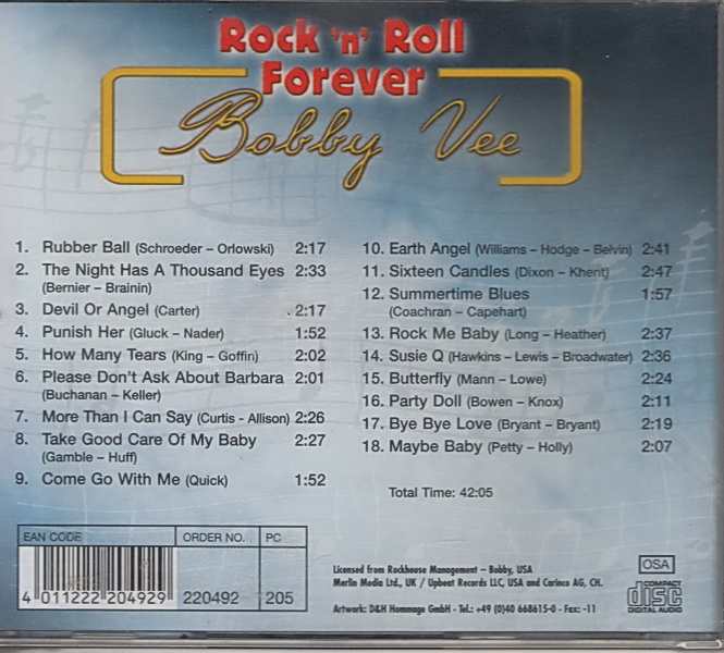 Rock ´n´ Roll Forever Bobby Vee