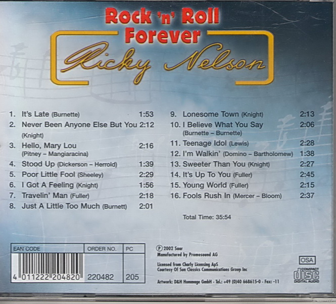 Rock ´n´ Roll Forever Ricky Nelson
