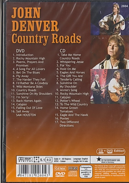 John Denver Country Roads DVD + CD
