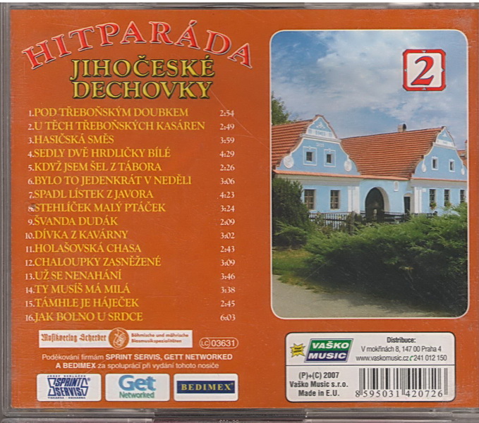 Hitparáda jihočeské dechovky 2 CD