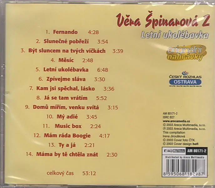 Špinarová Věra Letní ukolébavka CD
