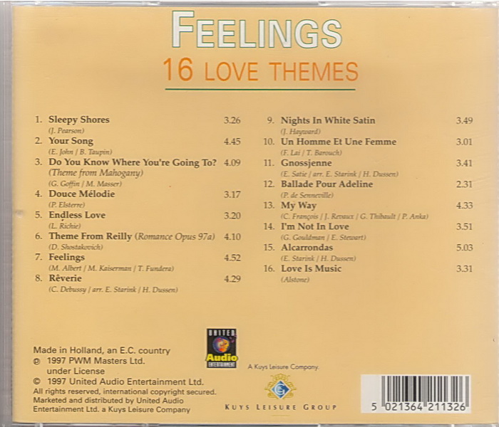 Feelings 16 love themes - CD