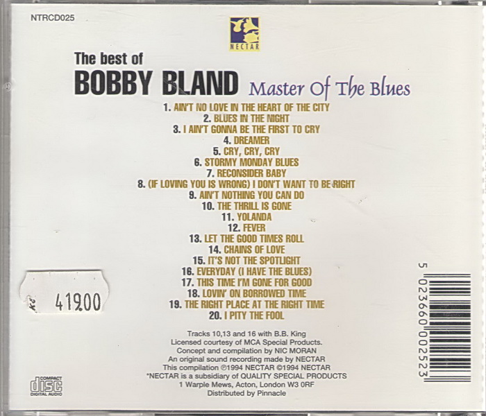 Bobby Bland The best of CD