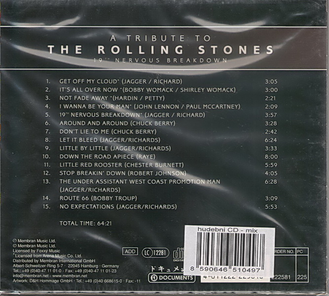 A Tribute To Rolling Stones CD cover