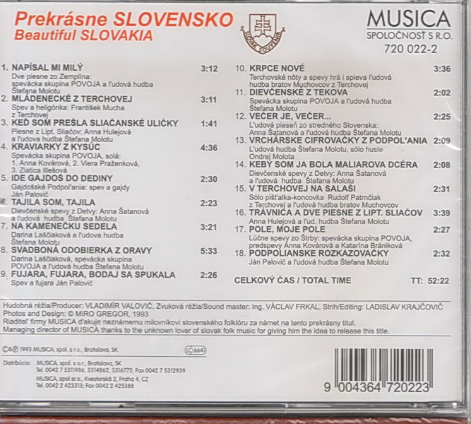 Prekrásne Slovensko CD