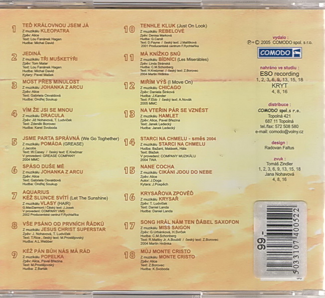 Hity z muzikálů CD