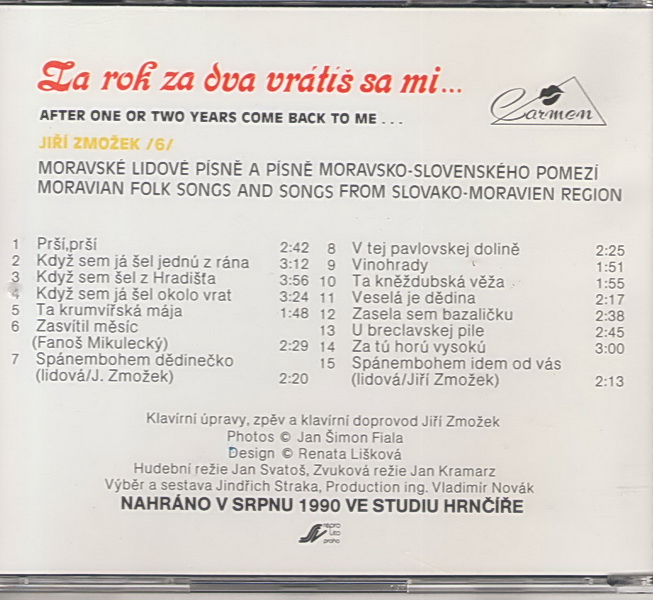 Za rok za dva vrátíš sa mi CD