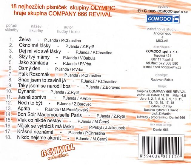 18 nejhezčích písniček skupiny Olympic CD