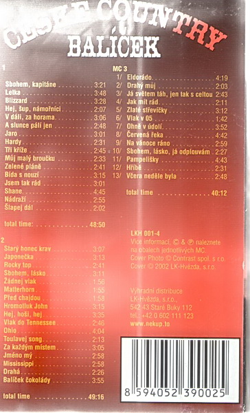 České country 3x MC kazeta