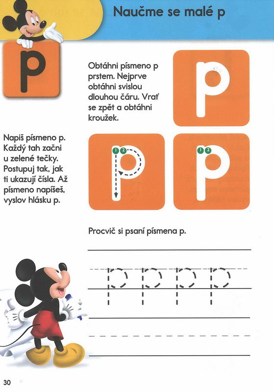 Disney Walt School Skills Malá písmena Uč se s námi