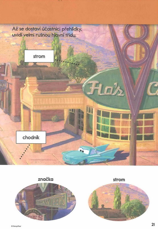 Disney Walt School Skills Slova a slovní zásoba s Auty Uč se s námi