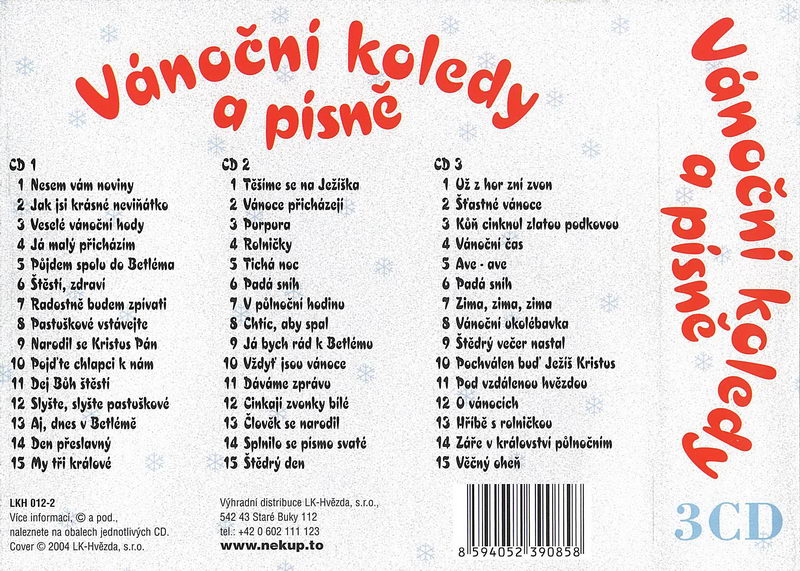 Vánoční koledy a písně 3CD